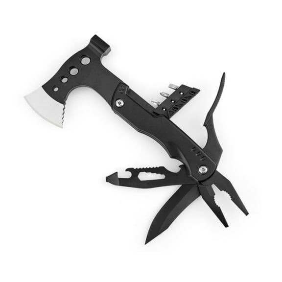 Camping Multitool Accessories Gifts for Men Dad 18 in 1 Upgraded Multi Tool Survival Gear with Axe Hammer Pliers Saw Screwdrivers Bottle Opener Whistle & Portable Sheath For Hiking,Fishing