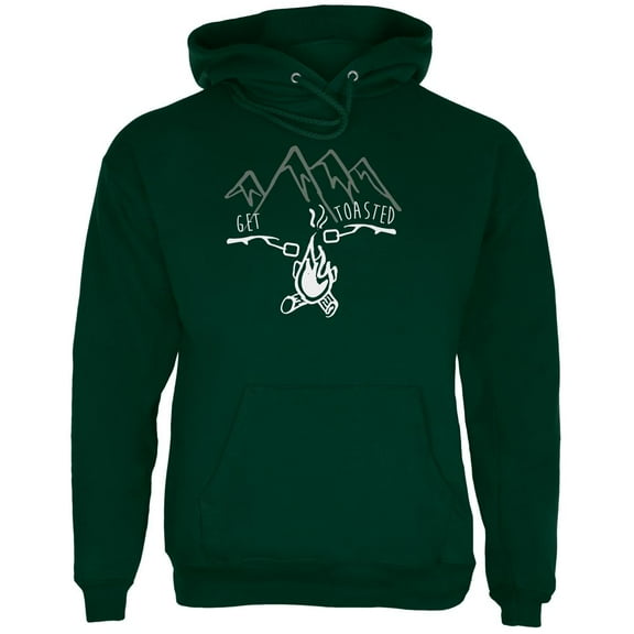 Camping Nature Get Toasted Smores Mens Hoodie Forest Green X-LG