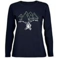 thumbnail image 1 of Camping Nature Get Toasted Smores Womens Long Sleeve T Shirt Navy SM, 1 of 1