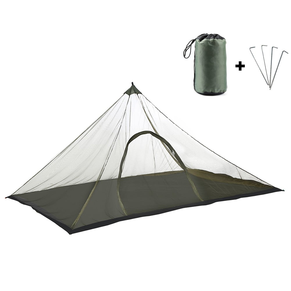 Camping Net with Carry Bag Single Triangular Net Yarn Tent Compact Lightweight Outdoors Mesh Screen Tent for Backpacking Hiking Camping Fishing