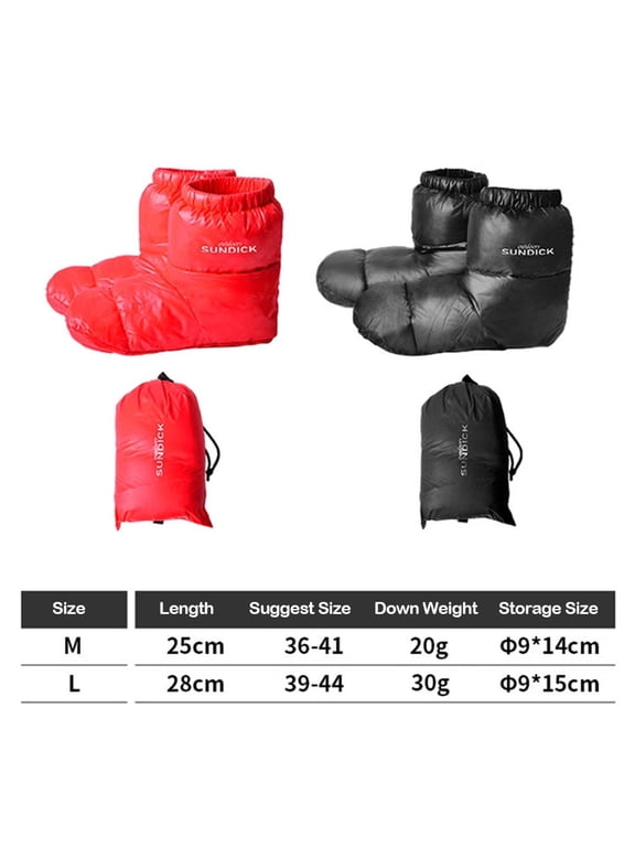 Camping Outdoors Camping Slippers Warm Socks For Sleeping Bag Indoors Warm Boots Men Women Winter Duck Down Booties Slipper Boots