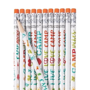 Fun Express Camping Pencils - Fun Stationery Set Camp-Themed Parties School Supplies Birthday Favors Classroom Rewards & Outdoor Adventure Gifts - Perfect for Kids Students & Party Bags - 24 Pieces