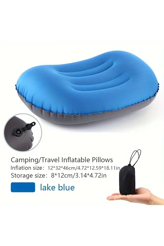 Camping Pillow with Ultralight Inflatable Pillow for Neck Lumbar Support Upgrade Backpacking Pillow