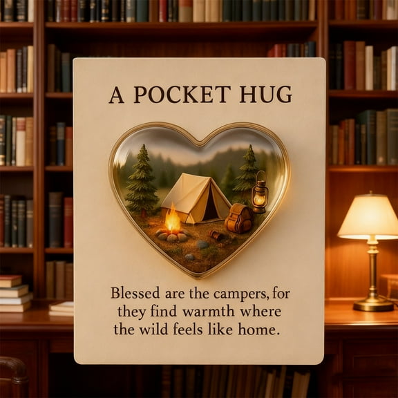 Camping Pocket with Inspirational Gift Card - Motivational Outdoor Survival Gear, Portable Emergency Light for Hiking Backpacking, Thoughtful Gifts for Campers