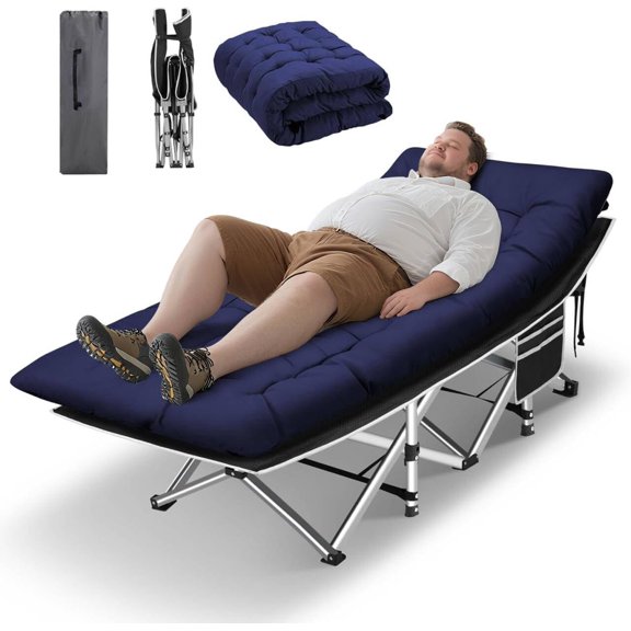 Camping , Portable Camping for Adult, 28" Wide Sleeping Max Load 600LBS with Thick Mattress and Carry Bag, Portable Camping Bed for Outdoor Camping/Office, Nap