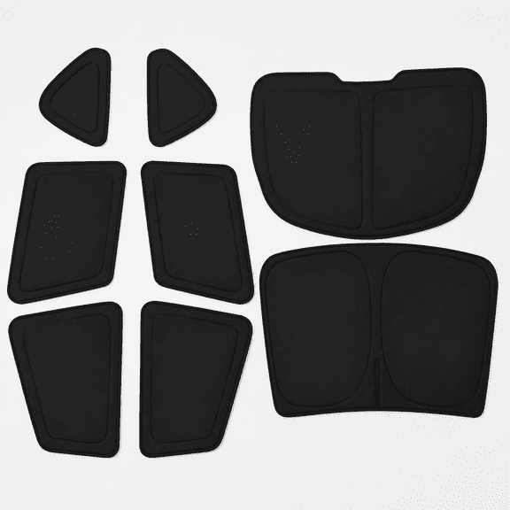 Camping Privacy Curtain 8-Piece for Tesla Model Y 2024 & Before Model, Camping Shades Privacy Screens Tesla Model Y Sunshades UV Blocker Darker Thicker 5-Layer Tesla Model Y Accessories