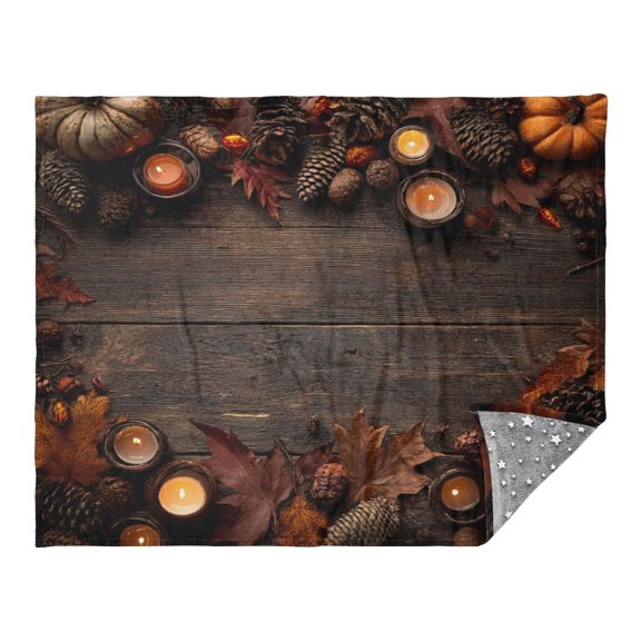 Camping Quilt Ultralight 70*55in Flannel Fabric Ultra-soft, Warm and Lightweight Camping Blanket Packable Fluorescent Blanket Minimalist Holiday Gifts Candle