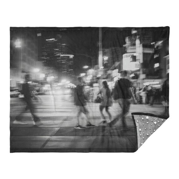 Camping Quilt Ultralight 70*55in Flannel Fabric Ultra-soft, Warm and Lightweight Camping Blanket Packable Fluorescent Blanket Minimalist Holiday Gifts Cross The Road