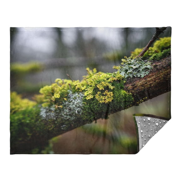 Camping Quilt Ultralight 70*55in Flannel Fabric Ultra-soft, Warm and Lightweight Camping Blanket Packable Fluorescent Blanket Minimalist Holiday Gifts Sprout