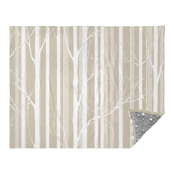 Camping Quilt Ultralight 70*55in Flannel Fabric Ultra-soft, Warm and Lightweight Camping Blanket Packable Fluorescent Blanket Minimalist Holiday Gifts White Vertical Stripes