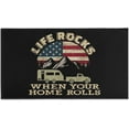 thumbnail image 1 of Camping RV Doormat Funny Camper Front Door Mat,Entrance Rug for Camper,Personalized Floor Mats Housewarming Gifts 17 x 30 Inch ( Life Rocks When You Home Rolls ), 1 of 5