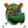 thumbnail image 1 of Camping Raccoon Canoe - 3" Vinyl Sticker - For Car Laptop I-Pad Phone Helmet Hard Hat - Waterproof Decal, 1 of 1