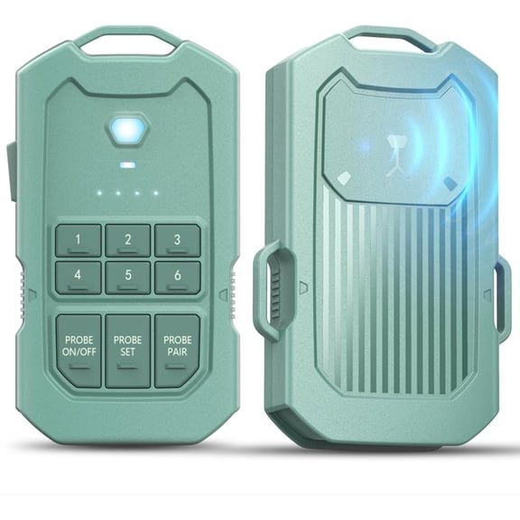 Camping Radar Security Alarm, Wireless Perimeter Alarm, Rechargeable Motion Sensor Trip Alarm, 1/2 Mile Range, IP66 Waterproof System for Outdoor Camp Security & Survival Gear (Green)