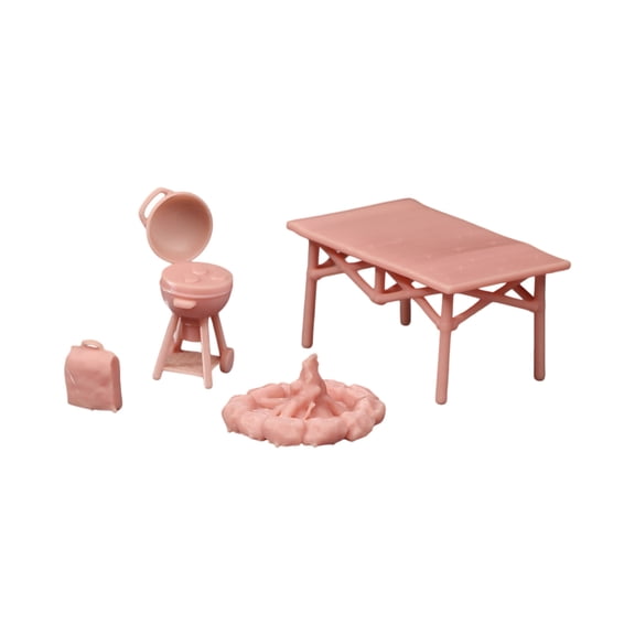 Camping Resin Layout Set 1/64 Scale for Display Shelves, Collector Desks, Compact Decor and Photo Setup at Home