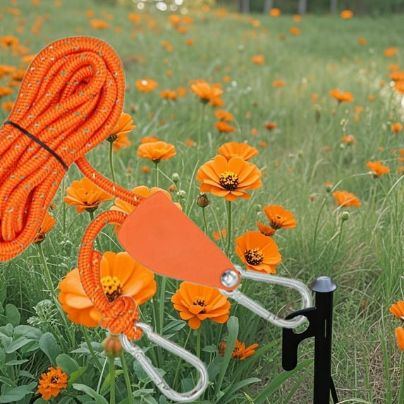 Camping Rope with Ratchet Pulley,Quick Setup Outdoor Guy Lines Adjustable Tent Tie Downs Rope Hanger for Canopy,Kayak and Canoe,Grow Light(236.22 inches)