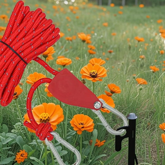 Camping Rope with Ratchet Pulley,Quick Setup Outdoor Guy Lines Adjustable Tent Tie Downs Rope Hanger for Canopy,Kayak and Canoe,Grow Light(236.22 inches)