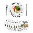 thumbnail image 1 of Camping Round Placemats Set of 8 for Dinning Tables,Heat-proof Braided Table Mats 13 Inch,Fall Summer Nature Forest Car Tree Moon Washable Place Mat for Kitchen Restaurant Party Decor Table Setting, 1 of 9