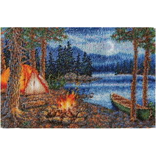 Rug Making Latch Hooking Kit  Tiger Forest (5 sizes available