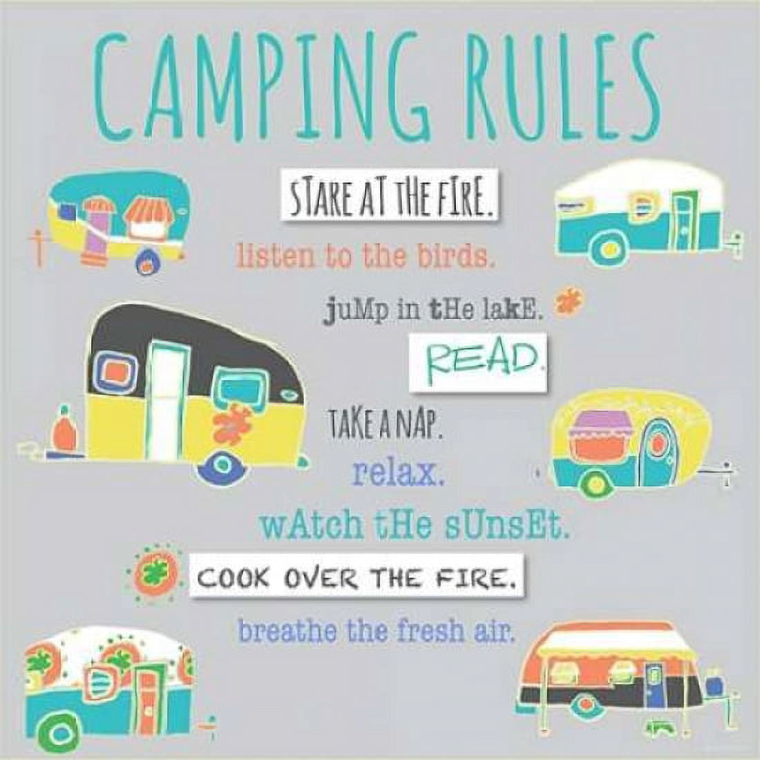 Camping Rules Canvas Art - Pamela J Wingard (24 x 24)