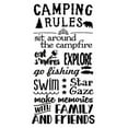 thumbnail image 1 of Camping Rules Subway Art Quotes Wall Letters For Summertime Wall Stickers Decal, Black, 37x20 ,, 1 of 4