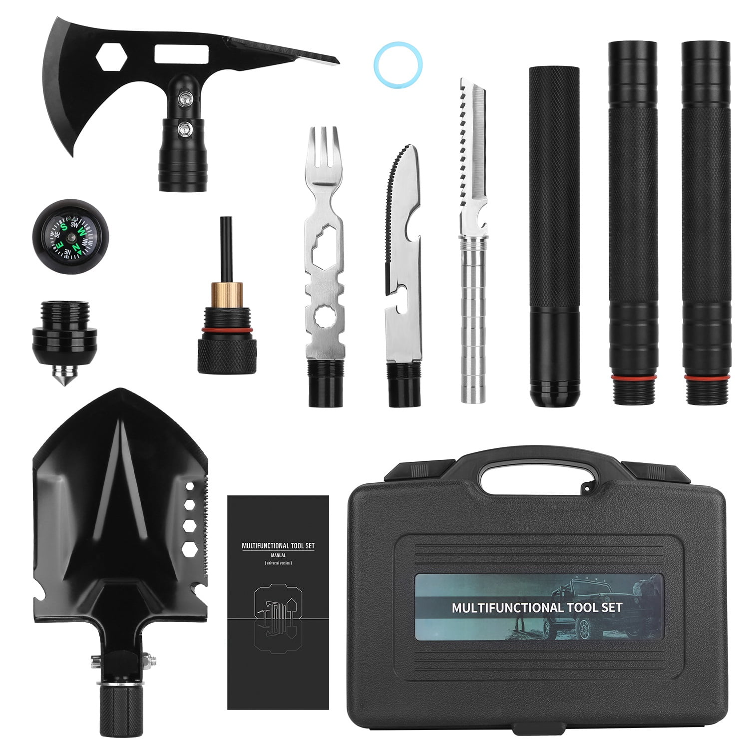 Camping Shovel Axe Set, iMounTEK Multifunctional Folding Survival