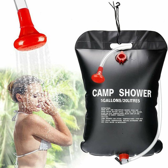Camping Shower Bag Solar Heated Bathing Water Bag 20L Outdoor