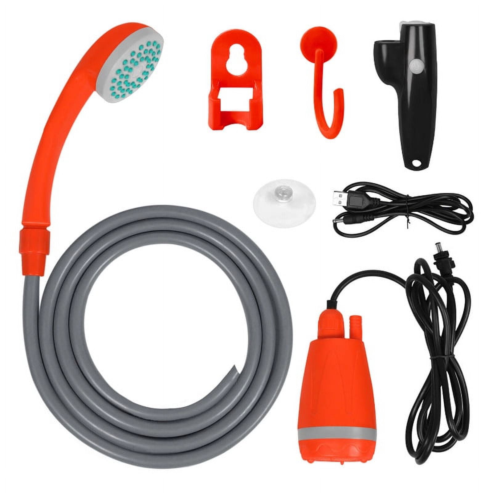 Camping Shower, Rechargeable Portable Electric Shower with Battery Pump for Camping, Hiking, Travel, Pet Cleaning, Car Wash