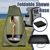 Camping Shower Tent Floor Base With Drain Hose, Outdoor Tent Shower Tray, Folding Shower Pan Pets Shower Basin Base, Bathing Base Floor, For Camping Travel Accessories