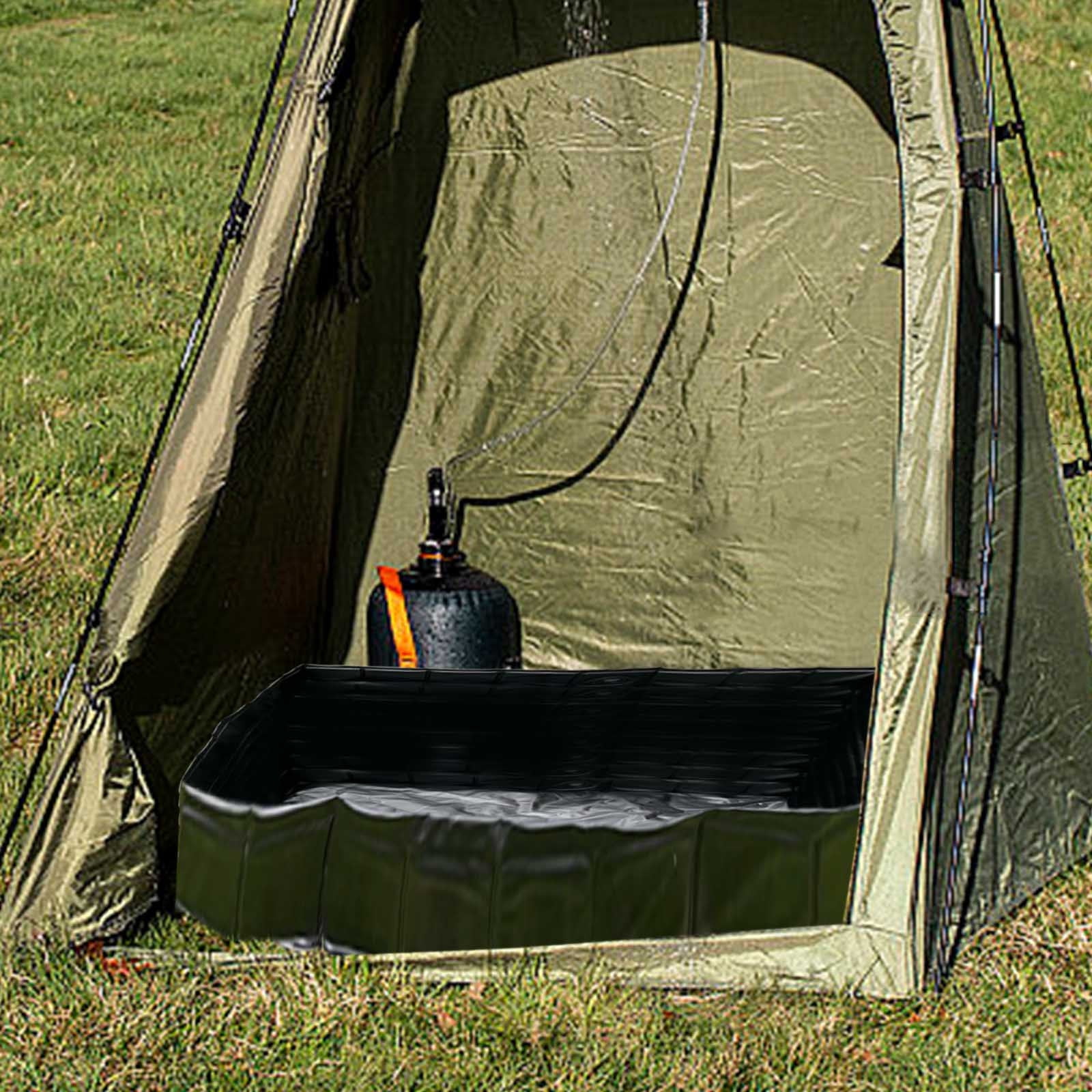 Camping Shower Tray Portable Shower Pan Foldable Tent Shower Base Shower Tent Awning Base
