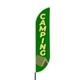 thumbnail image 1 of Camping Sign feather flag for Outdoor by Mavis Print | 11.5 FEET Long Polyester Outdoor Banner Flag for Easy Hang | HD Print Swooper I Flag Only for Business Advertising | Made in USA I Flag Only, 1 of 5
