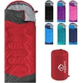 thumbnail image 1 of Camping Sleeping Bag - 3 Season Warm & Cool Weather - Summer Spring Fall Lightweight Waterproof for Adults Kids - Camping Gear Equipment, Traveling, and Outdoors, 1 of 14