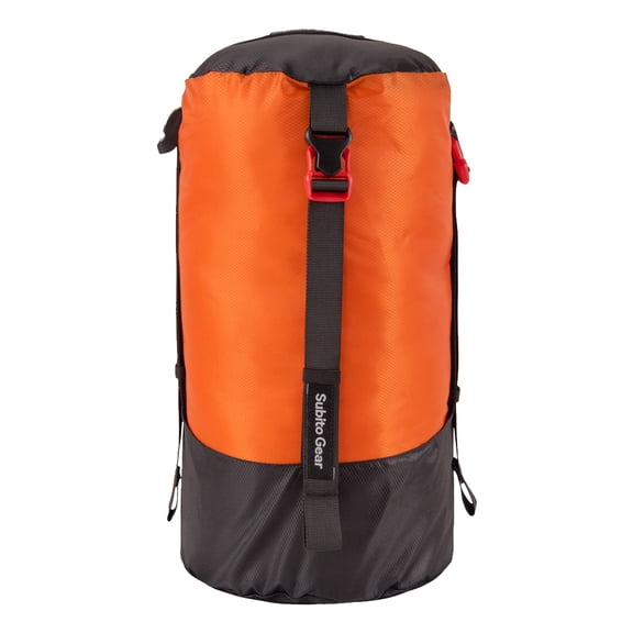 Camping Sleeping Bag Compression Pack Waterproof Ultralight Sleeping Bag Stuff Sack Large Capacity Space Saving for Down Jackets (Orange)