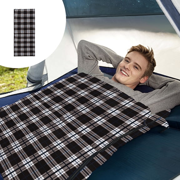 Camping Sleeping Bag, Gaqring Lightweight Warm Weather Outdoor Sleeping Bag, Polyester Ripstop Adult Size 75x180cm with Storage Bag Reverse Zipper