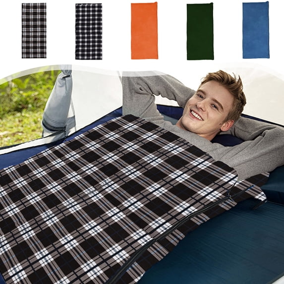 Camping Sleeping Bag Warm Weather Adult Polyester | Soft Rebounded Hollow Fiber | Reverse Zipper Joinable | Navy Blue Orange Army Green | 75x180cm | 50°F | 1pc with Storage Bag