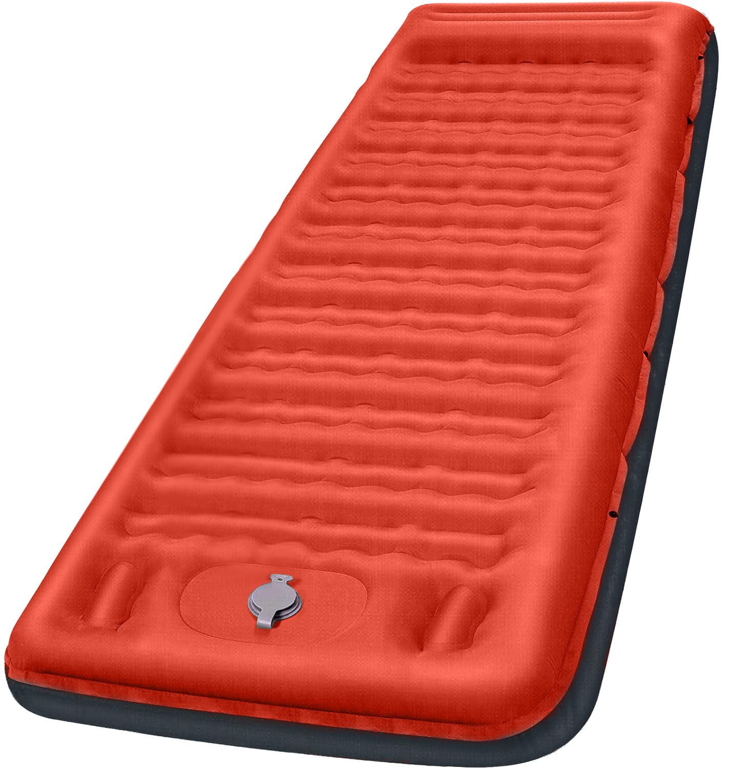 Camping Sleeping Pad, Extra Thick 5 Inch Camping Mat with Pillow Built-in Foot Pump Inflatable Sleeping Pads Compact for Camping Backpacking Hiking Traveling Tent（Green）