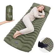 Camping Sleeping Pad, Ultralight Camping Mat with Pillow Built-in Foot Pump Inflatable Sleeping Pad for Camping Backpacking Hiking Traveling Tent