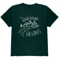 thumbnail image 1 of Camping So The Adventure Begins Youth T Shirt Forest Green YXL, 1 of 1