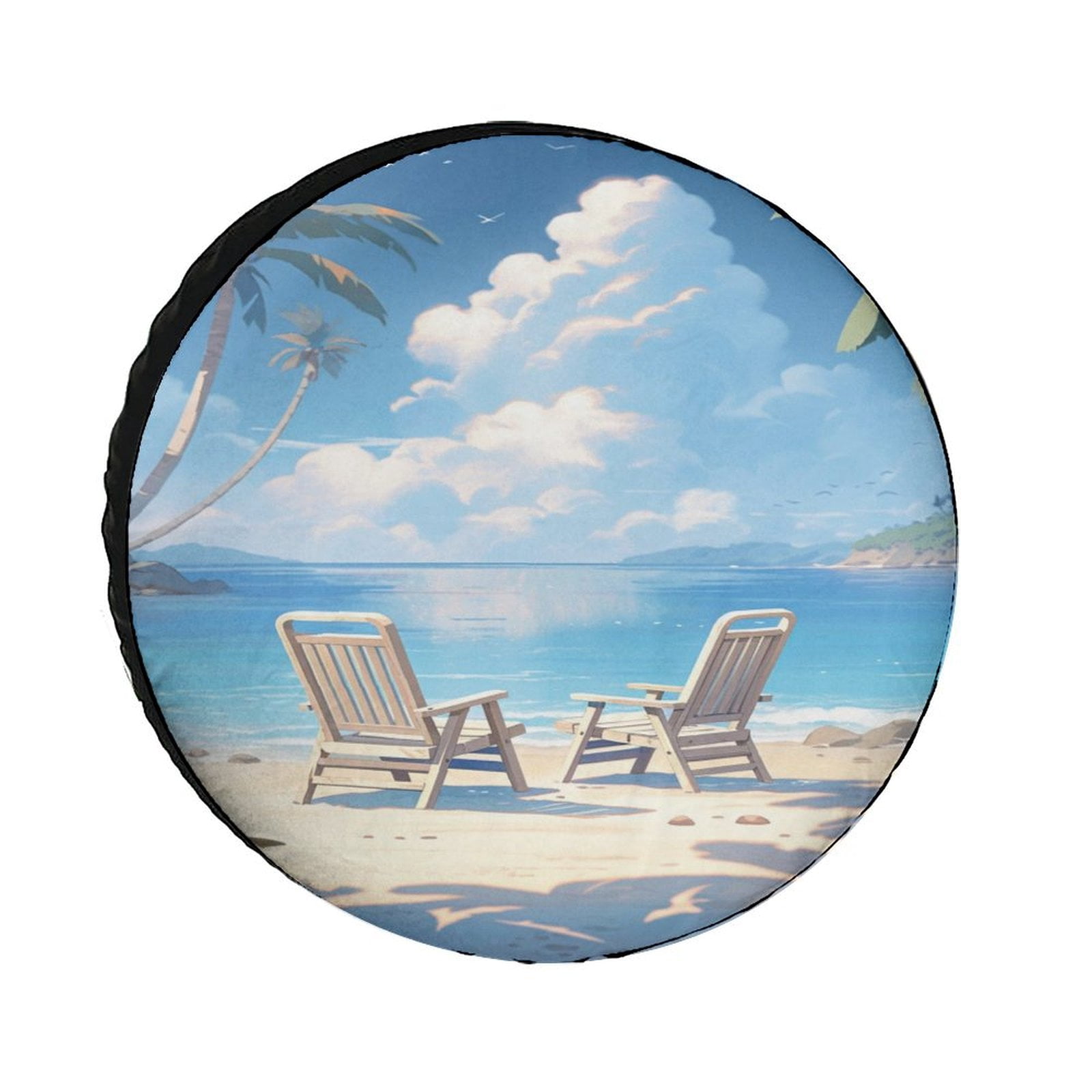 Camping Spare Tire Cover 12inch Beach Chairs-2 Wheel Tire Cover ...