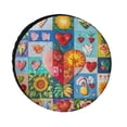 thumbnail image 1 of Camping Spare Tire Cover 12inch Love Is Everywhere Weatherproof Universal Wheel Protectors Anniversary Wedding for Travel Trailer Camper Truck SUV Camper, 1 of 8
