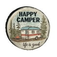 thumbnail image 1 of Camping Spare Tire Cover 14 Inch Happy Camper Life Is Good Protectors Weatherproof Dust-Proof Travel Trailer Camping Fit for SUV Truck Travel Trailer, 1 of 8