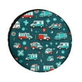 thumbnail image 1 of Camping Spare Tire Cover Cartoon Ambulance Protectors Weatherproof Dust-Proof Vehicles Cute Cartoon Tire Cover for Fit for SUV Truck Travel Trailer 12inch, 1 of 8