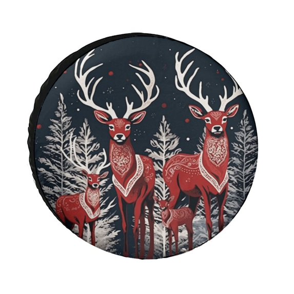 Personalized Christmas Camping Spare Tire Cover - Up to 7 People - Christmas Gift For Family/Couple/Camping Lovers - Making Memories One Campsite At A Time main image 1
