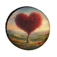 thumbnail image 1 of Camping Spare Tire Cover Red Love Tree Polyester Universal Spare Wheel Tire Cover Wheel Covers Red Love Heart Tree Tire Cover for Travel Trailer Camper Truck SUV Camper 12inch, 1 of 8