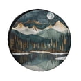 thumbnail image 1 of Camping Spare Tire Cover A Serene Mountain Landscape Under The Moonlight Waterproof Polyester Wheel Protectors Wheel Covers Watercolor Nature Landscape Tire Cover 13 Inch, 1 of 8