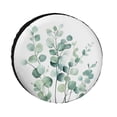 thumbnail image 1 of Camping Spare Tire Cover Watercolor Eucalyptus Leaves Wheel Protectors Weatherproof Green Leaf Watercolor Tire Cover Universal Fit for Trailers SUV Truck Camper Travel 13inch, 1 of 8