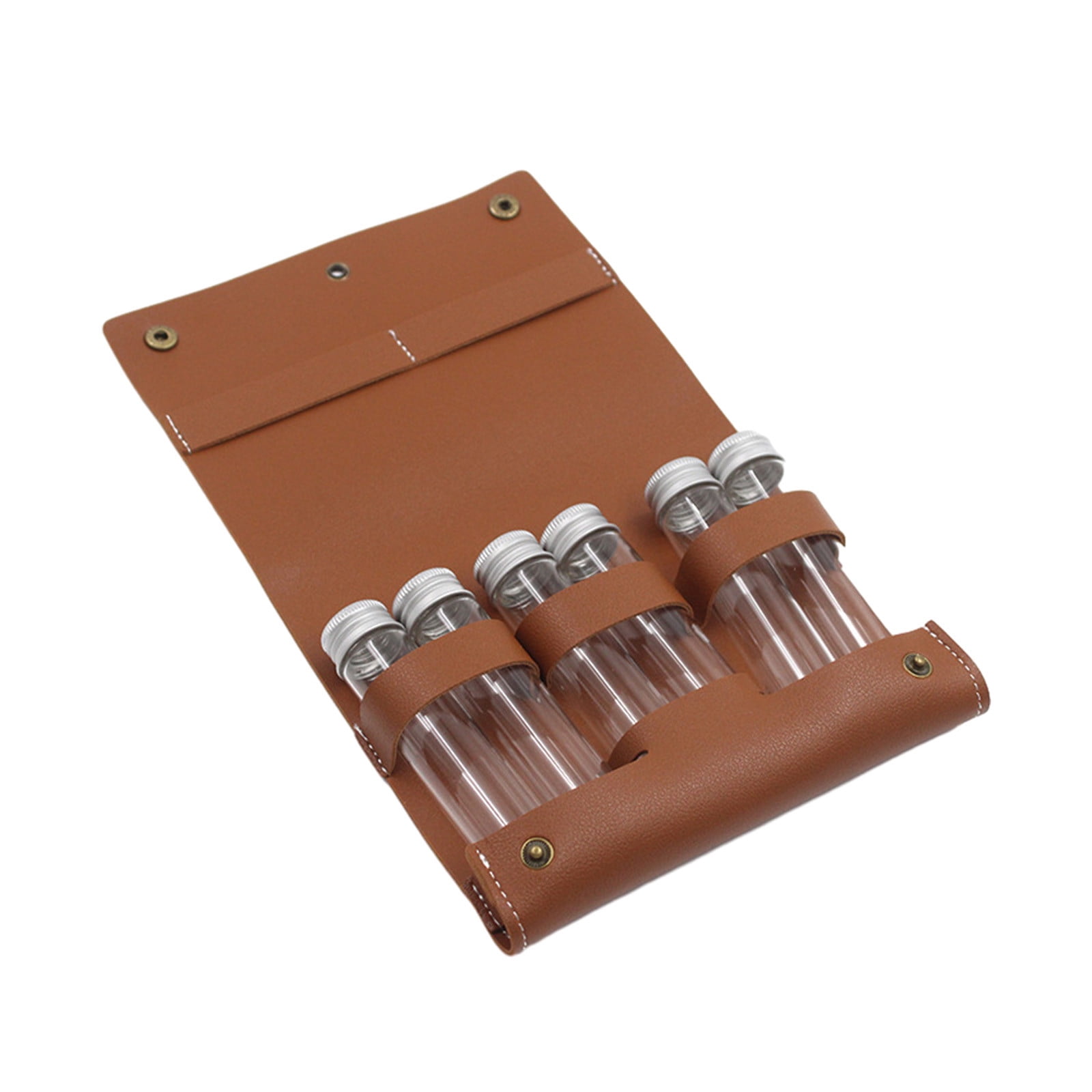 Camping Spice Kit Genuine leather Travel Spice Holder Hiking Spices Set