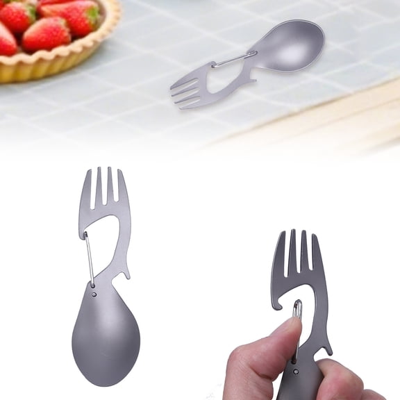 Camping Spork Functional Utensil With Integrated Fork And Spoon For Outdoor Cooking Hiking Backpacking Adventure Meals