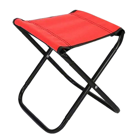 Camping Stool, Folding Stool with Carry Bag, Aluminum Alloy Bracket red
