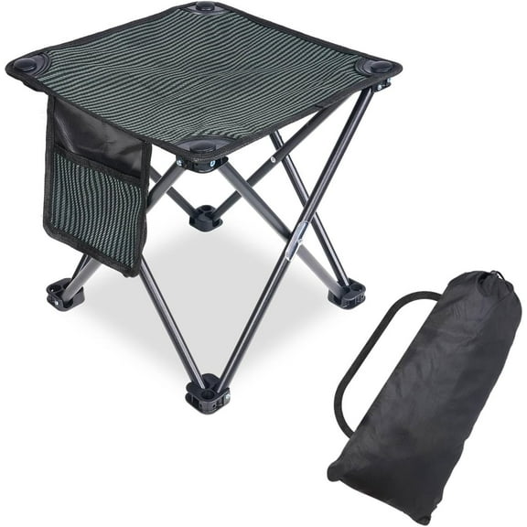 Camping Stool Portable, 13.7 Inch Folding Stool for Outdoor Gardening, Fishing, BBQ, Hiking with Carry Bag(400 LBS Capacity)
