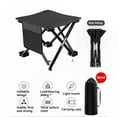 thumbnail image 1 of Camping Stool,Portable Folding Compact Lightweight Stool Seat for Camping Fishing Hiking Gardening Outdoor Walking Backpacking Travelling and Beach with Carry Bag (Black), 1 of 7